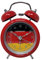Starlet24 Glockenwecker Deutschland Motiv Uhr Wecker Tischuhr rot