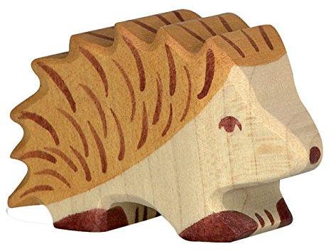 Igel Holzfigur Holzspielzeug von Holztiger mit Palandi® Sticker