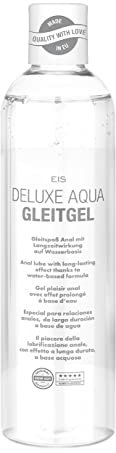 EIS Gleitgel Analverkehr auf Wasserbasis | EIS Deluxe Aqua Gleitmittel anal mit Langzeitwirkung | Für intensiven Analsex | transparent | 300 ml