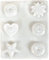 Rayher 36101000 Gießform Petit Fours für Beton, Seife, Wachs und Schokolade, Form mit sechs kleinen Gebäckstücken, 4-4,5 cm