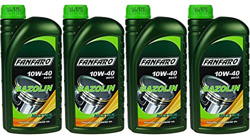 QR-Parts Set 85472395 FF6504-1 4x1 Liter Original FANFARO Motoröl GAZOLIN 10W-40 API SG/CD Engine Oil Öl