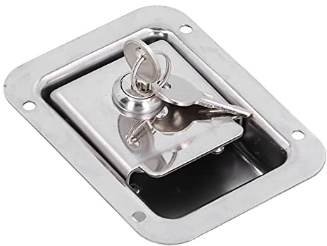 Deror 304 acier inoxydable RV porte loquet boîte à outils serrure encastré avec 2 clés pour RV remorque camions de pompiers