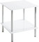 HAKU Möbel Beistelltisch Chrom, weiß, MDF, Metall - Maße: B 39 cm x H 45 cm x T 39 cm, Style: Modern