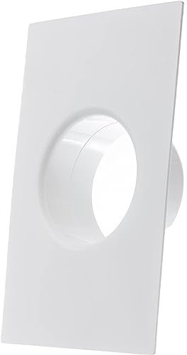 LIRAST 160x250mm / Ø 100mm Raccord de Tuyau en Plastique - Tube Rond Bride Conduit Blanc