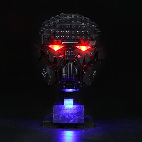 LocoLee Led Licht Set Kompatibel mit LEGO Dark Trooper Helm, Led Beleuchtungs Set Compatible with LEGO 75343 Helm von Dark Trooper - Nur Lichter-Set,Kein Modell