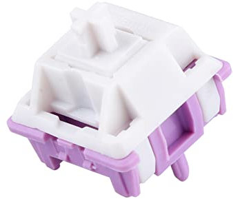 KiiBoom Tactile 54gf Taro Cream Milk Mechanical Switch Set, 5 Pin Keyboard Switch mit POM Schaft, Nylon/PC Gehäuse, 35 Stück für DIY Gaming Keyboard