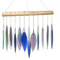 Blue Handworks Mountain Ridge Windspiel, sandgestrahltes Glas und gefundenes Holz, handgefertigt