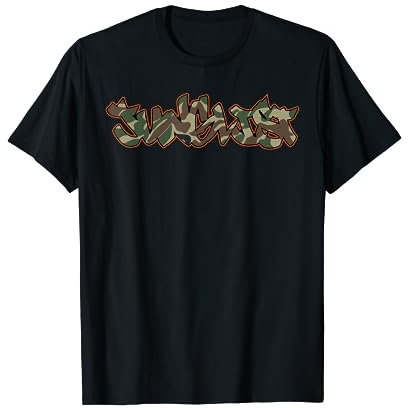 Junglist Camo Graffiti DNB Schlagzeug & Bass T-Shirt