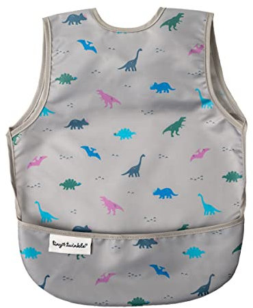 Tiny Twinkle Bibs Mess Proof Baby Bib Waterproof Feeding Bibs Weaning Bibs For Toddlers 0-24months Machine Washable and Adjustable Side Closure Travel Bib for Baby Eating with Deep Storage Pocket