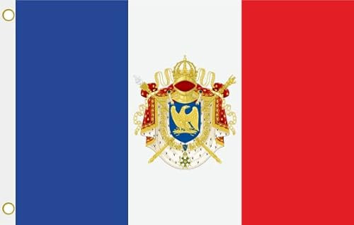 U24 Drapeau France avec blason de Napoléon 90 x 150 cm