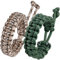 Jewboo Paracord Survival-Armbänder, geflochtenes Paracord-Seil, handgefertigt, für Paare, Männer, Frauen, verstellbare Größe (2 Stück), 6.2' to 8' (16 to 20 centimeters), Polypropylen