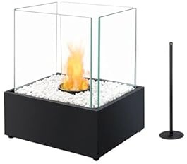BauGro' TT-14 Table Fireplace Feuerschale Tischkamin - Tragbar für Indoor und Outdoor inkl. Löschwerkzeug - Rußfrei