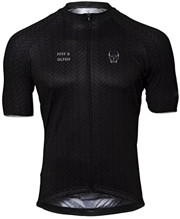 FFFF & OLFEH Herren Radtrikot Fahrradtrikot Kurzarm, Mountainbike MTB Top Kurzarm Atmungsaktiv Bequem Weich Feuchtigkeitstransport Radtrikot (A7,4XL)
