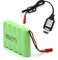 NEWASHAN Batterie pour RC Voiture électrique SUV 4X4 Car Truck Blindé Télécommandés 2400mAh 6V Rechargeable Ni-MH AA Piles Accu avec Connecteur et USB Câble Chargeur (Fiche JST)