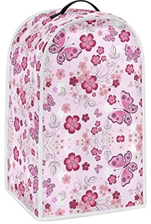 BYCHECAR Butterfly Pink Kitchen Blender Dust Cover Blender Covers Mixer Cover Appliance Cover Protection Washable Food Processor Dust Cover