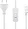 Netzkabel c7 mit Schalter Strom Kabel mit Schalter Euro Netzkabel mit Schalter Kleingerätekabel mit Schalter Typ C Eurostecker Auf C7 Buchse 1,8m für Haushaltsgeräte Netzteile - Weiß