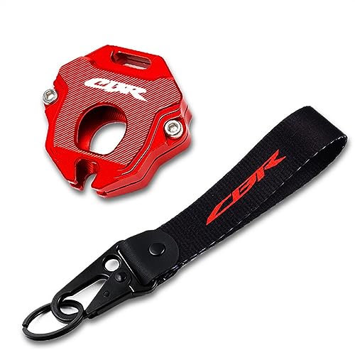 ZeNaha Motorrad CNC Schlüsselhülle Abdeckung Shell Schlüsselanhänger Kompatibel mit CBR650R CBR600RR CBR1000RR CBR500R CBR600F CBR 650R 600RR 1000RR 250RR (Color : A Set-Red, Size : /)