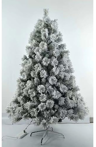 PLUS HOME Árbol de Navidad nevado con Base Soporte metálica tamaño210Cm(230Puntas) Pino Verde con un Nieve Blanco
