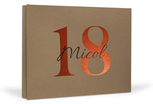 PHOTOCITY Personalisierbares Fotoalbum – Album zum Einkleben von Fotos – Album für Polaroidbilder – Umschlag aus Cartatela – 100 Seiten (Carta tela, 30x25 100 pagine)