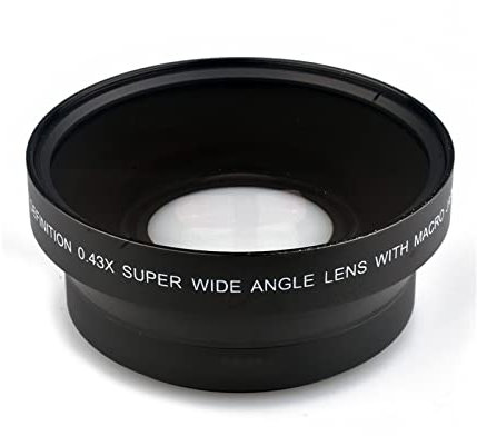 Lente ojo de pez de 67 mm 0,43 x súper gran angular con parte macro y tapa delantera y trasera para cámaras réflex digitales DSLR 0,43 x lente de conversión súper gran angular con macro accesorio de