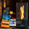 Glanzfeuer Bioethanol Tischkamin Outdoor & Indoor inkl. Bio Ethanol - Extra Lange Brenndauer - Tischfeuer Deko - Tisch Kamin Feuer Set - Garten & Deko Geschenk
