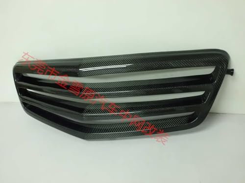 AXEP Front- & Kühlergrille für Mercedes Benz W212,Kühlergrill Chrome Grille Nieren-Frontstoßstange Grill Abdeckung Ersatz Autoteile,A/Carbonfiber