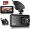 abask Dashcam Auto Vorne Hinten 2K+1080P, Auto Kamera mit 32GB Karte, Eingebaute Anzeige 3'', Dashcam mit Parküberwachung, Rückwärtsgang-Hilfe, 320 Grad, Nachtsicht, G-Sensor, Schleifenaufzeichnung