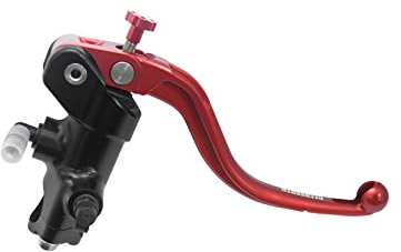 Pompa Freno - Lavorata CNC - 16X16 Con Corpo Pompa Anodizzato, Leva Fissa Corta Rossa (Pomello+Leva) per HONDA CRF (CC 450) 2017-2024