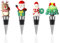 Wine Bottle Stopper,Christmas Alloy Wine Stopper, Decorative Wine Saver,Reusable Wine Corks Beverage Bottle Stoppers for Xmas Party Gift Bar Holiday Wedding Birthday (4 Styles)