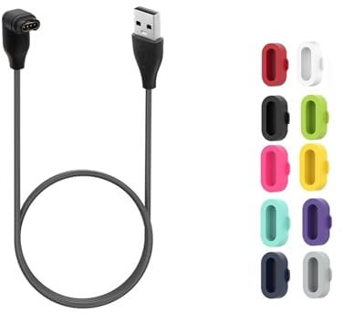 Charger Cable Compatible with Garmin Epix Pro Gen 2, 3.3Ft/100cm USB A Charging Cable Replacement for Garmin Epix Gen 2/Epix Pro Gen 2 with 10 Silicone Dust Plugs