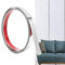 JUNART 600cm×2cm Moulure Murale en Acier Inoxydable, à Décoller et à Coller, Garniture Métallique Autocollante Flexible Pour Cheminées, Cadres de Miroir, Murs, Plafonds, Sols, Carrelages (Argent)