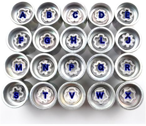 CXVFY 1 x Auto-Reifen-Anti-Diebstahl-Schraubenentfernungswerkzeug, Steckschlüssel, Demontagewerkzeug, Schlüsselhülse, kompatibles Reparaturset (H)