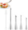 4 Pcs Spritztüllen Edelstahl Fülltülle Set, Backen Krapfenspritze für Kuchen, Cupcake und Donuts Dekorieren, Pufffüllung und Marmelade, Creme, mit Reinigungsbürste (4 pcs)