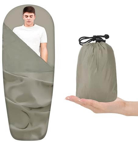 Yimomoyi Ultralight Sleeping Bag Liner Hut Sleeping Bag, 210x83cm Soft sleeping liner, Travel Sheet with Small Pack Size Inner Sleeping Bags for Backpacking, Hostels, Huts Camping, Picnics, Hiking