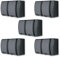 REV AquaForm Lot de 5 prises doubles pour pièces humides, IP44, montage en saillie, horizontale, anthracite