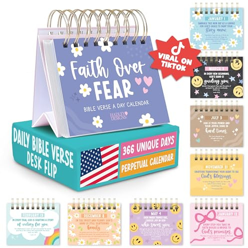 Daily Bible Verse Desk Flip Calendar 2027 - Daily Scripture Flip Calendar