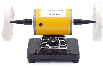 Meuleuse d'établi, Mini Machine de polissage de vitesse réglable de 200 W for le Kit de meuleuse de banc de tour de moteur de bijoux dentaires,Haute puissance