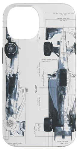 Race Motorsport Racing Blueprint Maschinenbau Hülle für iPhone 14
