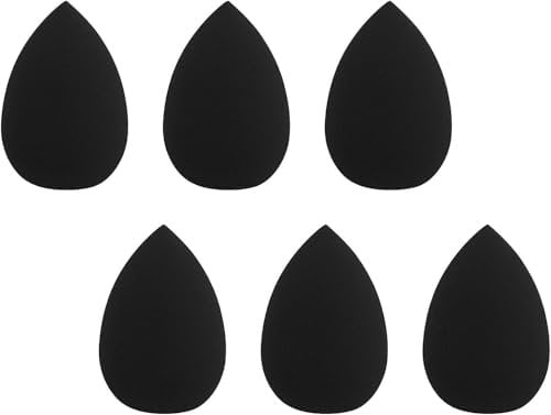 6 Pcs Black Mini Makeup Sponge,Small Beauty Sponge Blender Set for Foundation, Powder, Concealer Highlight,and Eye Shadow, Makeup Blenders and Sponges Face Make-up Tools