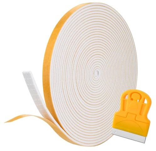 Ancable Sealing Tape for Ceramic Hob - 5 m x 7 mm x 2 mm Ceramic Hob Sealing Tape for Kitchen Installers, Waterproof Hob Mounting Tape for Homeowners, Tenants, Housewives, White