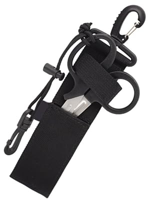 Ciseaux portables à poignée antidérapante avec boucles à dégagement rapide ergonomiques sous l'eau pour la plongée avec tuba