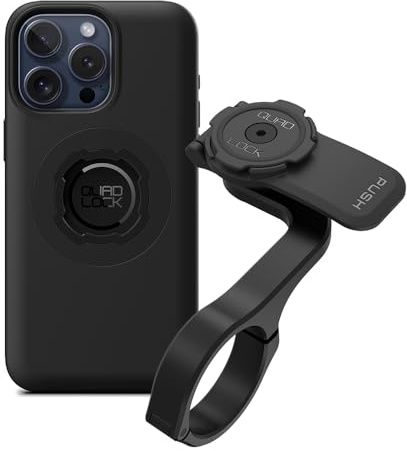 Quad Lock Out Front PRO Handlebar Bike Phone Mount (V2) with MAG Phone Case for iPhone 15 Pro Max