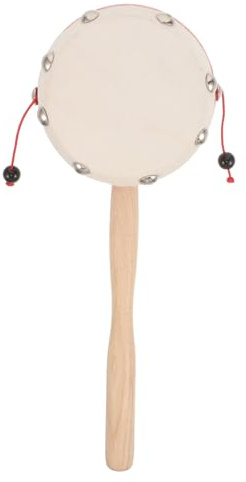 Alasum Tambourin Bois Garçon Fille Percussion Traditionnel Chinois à Secouer pour Développement Sensoriel et Coordination Main-œil Garçon Fille