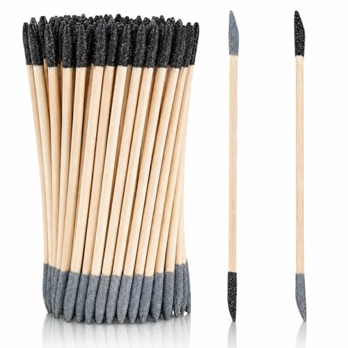 Sanding Sticks 30 Pcs - 150/280 Grit Double-Ended Detail Files, 14 cm | Coarse-To-Fine Sanding On 1 Stick, Tapered Tips Reach Narrow Gaps, Pen-Style Control, For Models, Resin And Wood Crafts