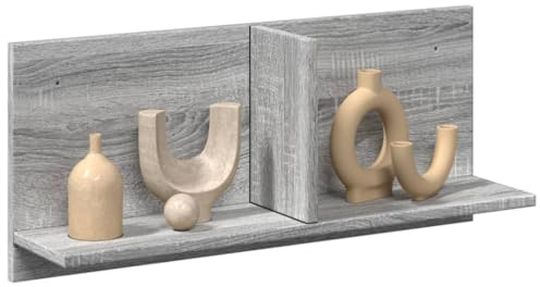 DYRJDJWIDHW Wandschrank 70x16,5x30 cm Grau Sonoma Holzwerkstoff Hängeschrank mit Tür Deko Schrank Wandregal für Flur Bad Wohnzimmer Schlafzimmer Deko und Aufbewahrung Möbel