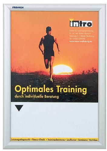 FRANKEN Wechselrahmen, Outdoor A3 Plakatrahmen, Aluminium-Klapprahmen 25 mm breit, Info-Rahmen für den Außenbereich von öffentlichen Einrichtungen, Schulen, Restaurants oder Hotels, BS1702