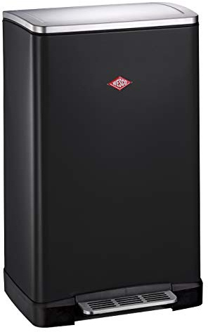 WESCO Big Double Boy, in der Farbe Schwarz verfügt über zwei getrennte Mülleimer 41 x 35 x 65 cm, je x 18 Liter