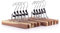 HANGERWORLD 10 Natural Cedar Wood 27cm Moth Repellent Clothes Trouser Skirt Clamp Hangers
