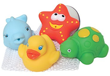 Playgro 0185452 Bath Squirtees and Storage Set for Baby