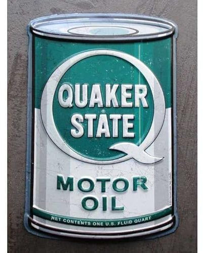 hotrodspirit - Plaque Quaker State Motor bidon Huile Relief Deco Garage